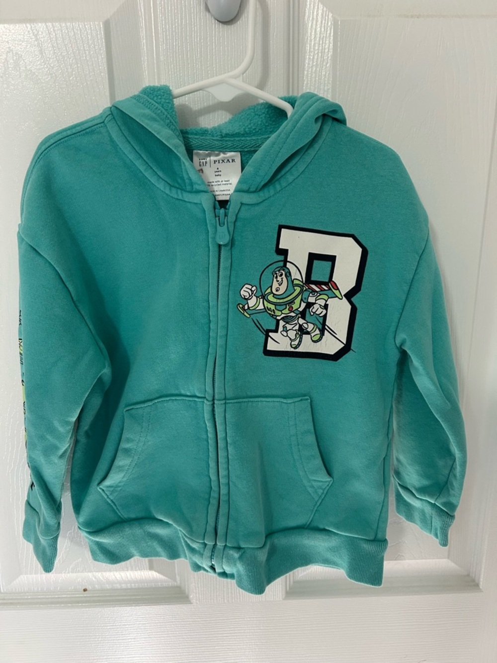 Kids' GAP Buzz Lightyear Teal Zip Hoodie